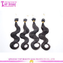 Factory direct sale top quality body wave hair extensions 100% virgin brazilian micro loop hair extensions